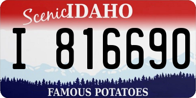 ID license plate I816690