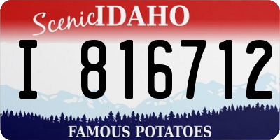 ID license plate I816712