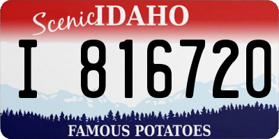 ID license plate I816720