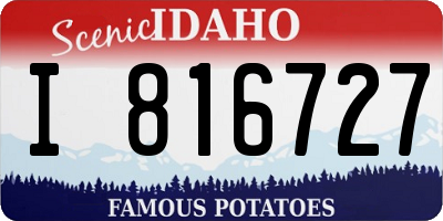 ID license plate I816727