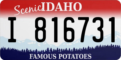 ID license plate I816731