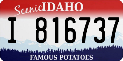 ID license plate I816737