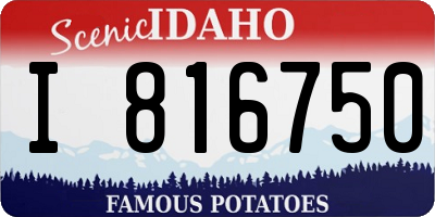 ID license plate I816750