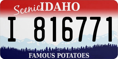 ID license plate I816771