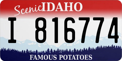 ID license plate I816774