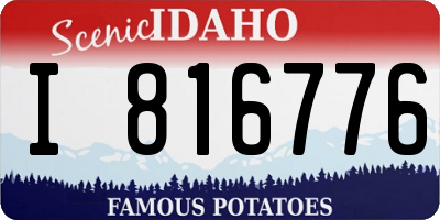 ID license plate I816776