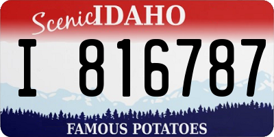 ID license plate I816787