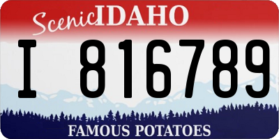 ID license plate I816789