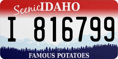 ID license plate I816799