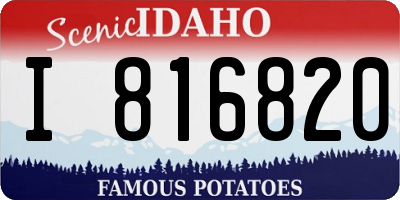 ID license plate I816820