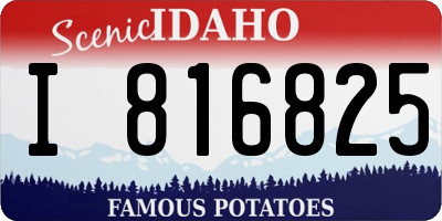 ID license plate I816825