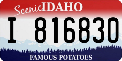 ID license plate I816830