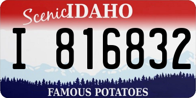 ID license plate I816832