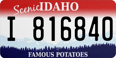 ID license plate I816840