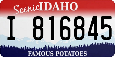 ID license plate I816845