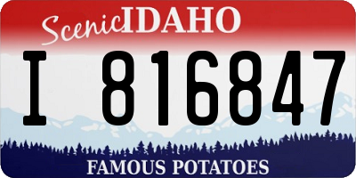 ID license plate I816847