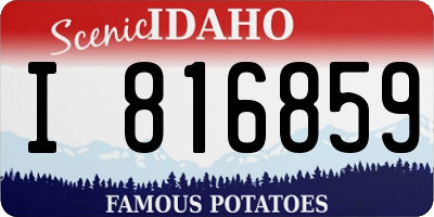 ID license plate I816859