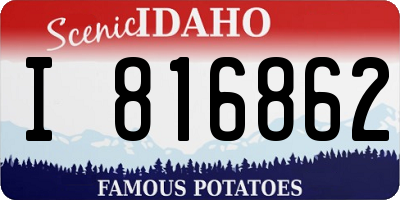 ID license plate I816862