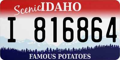 ID license plate I816864