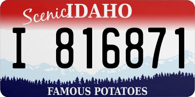 ID license plate I816871