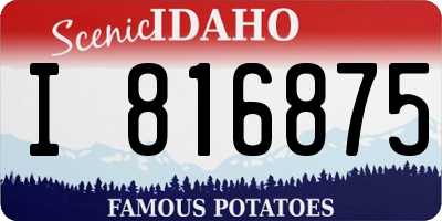 ID license plate I816875