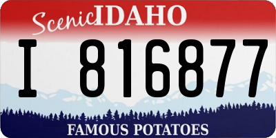 ID license plate I816877