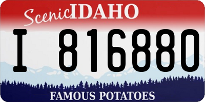 ID license plate I816880