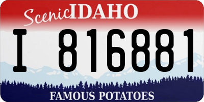 ID license plate I816881