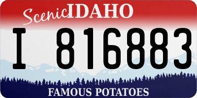 ID license plate I816883