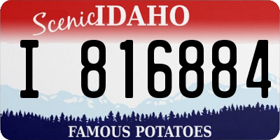 ID license plate I816884