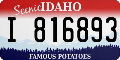 ID license plate I816893