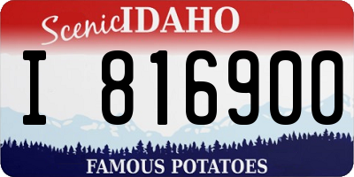 ID license plate I816900