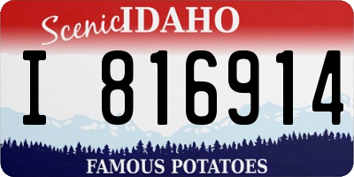 ID license plate I816914