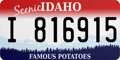 ID license plate I816915