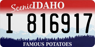 ID license plate I816917