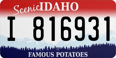 ID license plate I816931