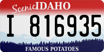 ID license plate I816935