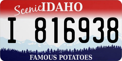 ID license plate I816938