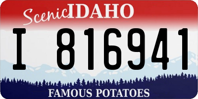 ID license plate I816941