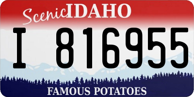 ID license plate I816955