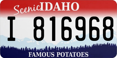 ID license plate I816968