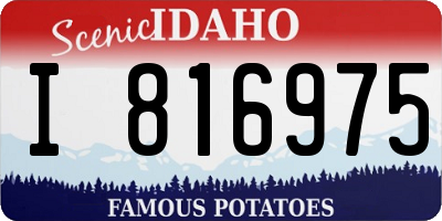 ID license plate I816975