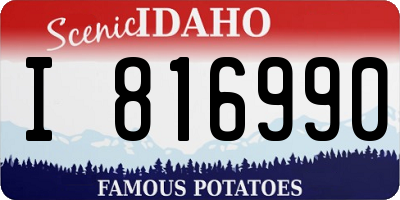 ID license plate I816990