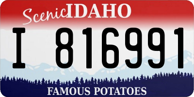 ID license plate I816991