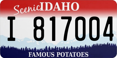ID license plate I817004