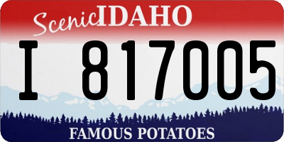 ID license plate I817005