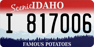 ID license plate I817006