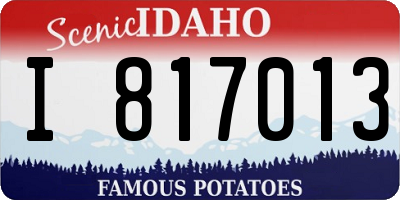 ID license plate I817013