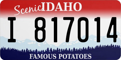 ID license plate I817014