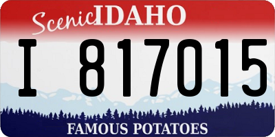 ID license plate I817015